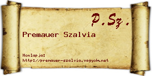 Premauer Szalvia névjegykártya